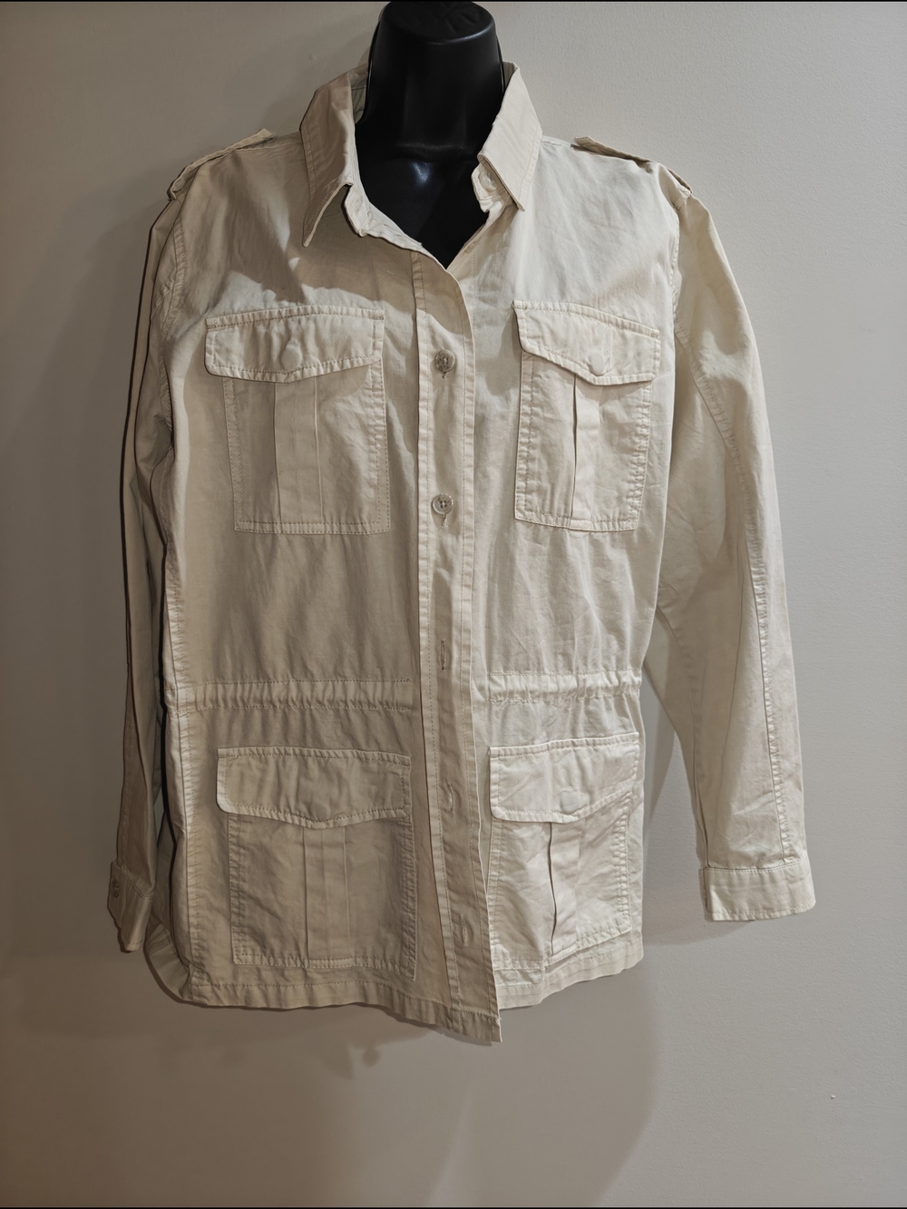 Buffalo David Bitton Cream Military Field Jacket